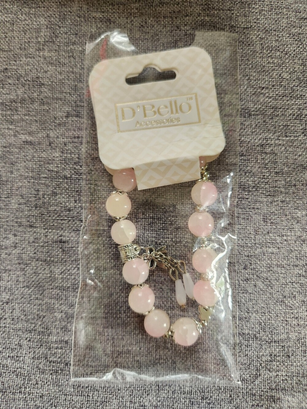 D'Bello Accessories Pink Beaded Bracelet